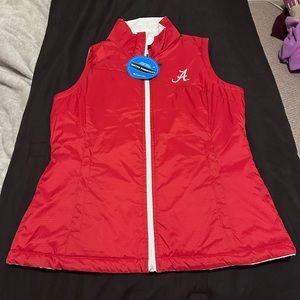 NWT Reversible Crimson/White Alabama Columbia Vest